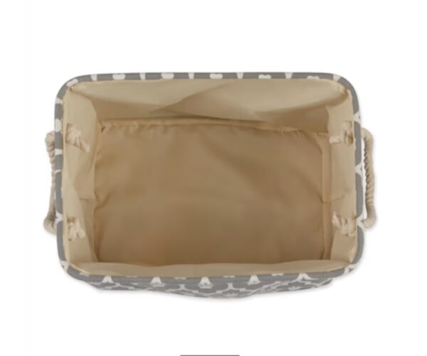Bone Dry Gray Rectangle Polyester Pet Bin Paw Lattice, Large